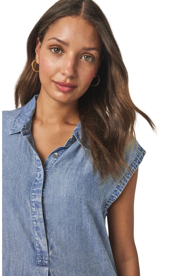 Wren Indigo Chambray Shift Minidress, Alternate, color, INDIGO