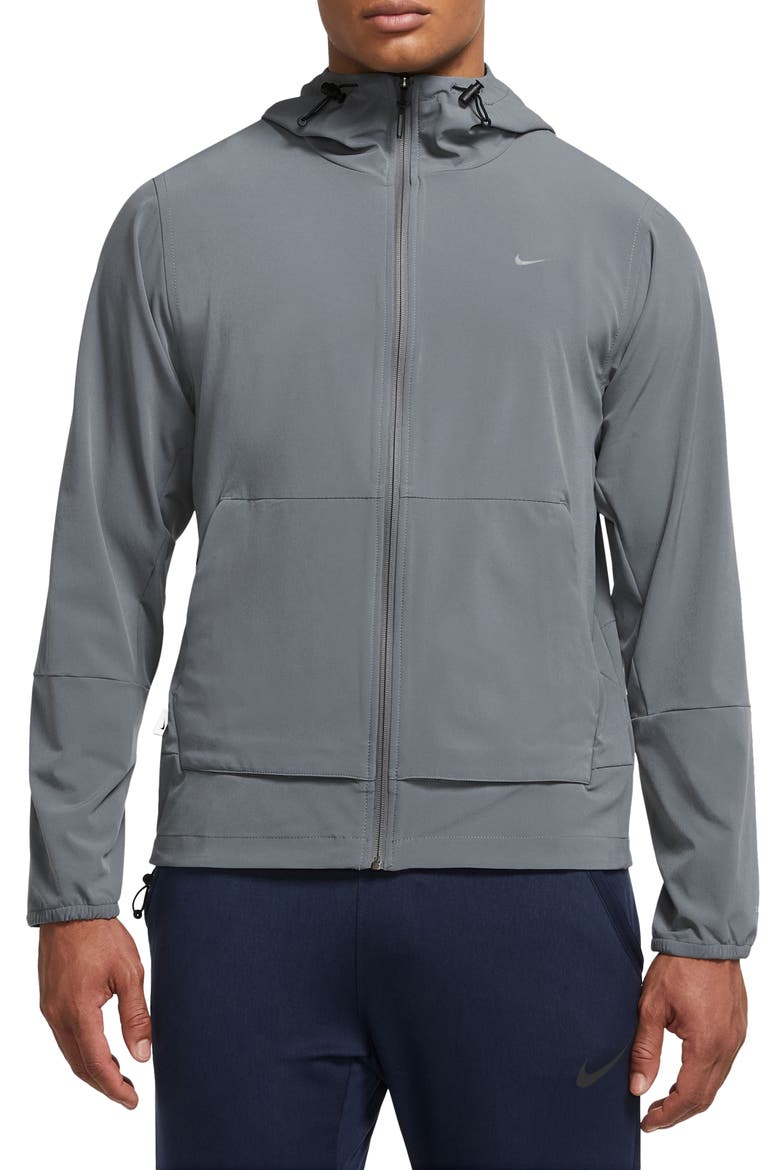 Repel Unlimited Dri-FIT Hooded Jacket, Main, color, SMOKE GREY/ BLACK/ SMOKE GREY