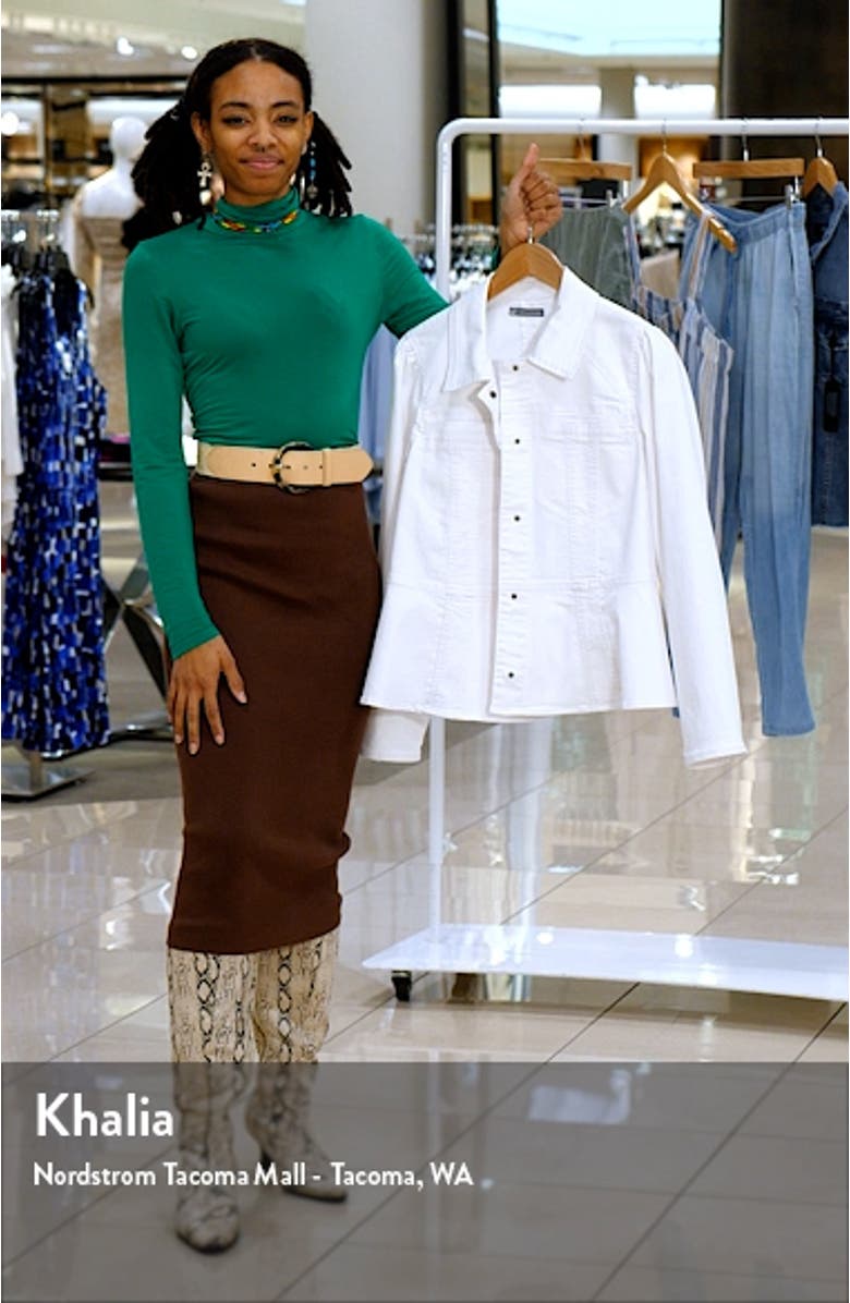 Peplum Denim Jacket, sales video thumbnail