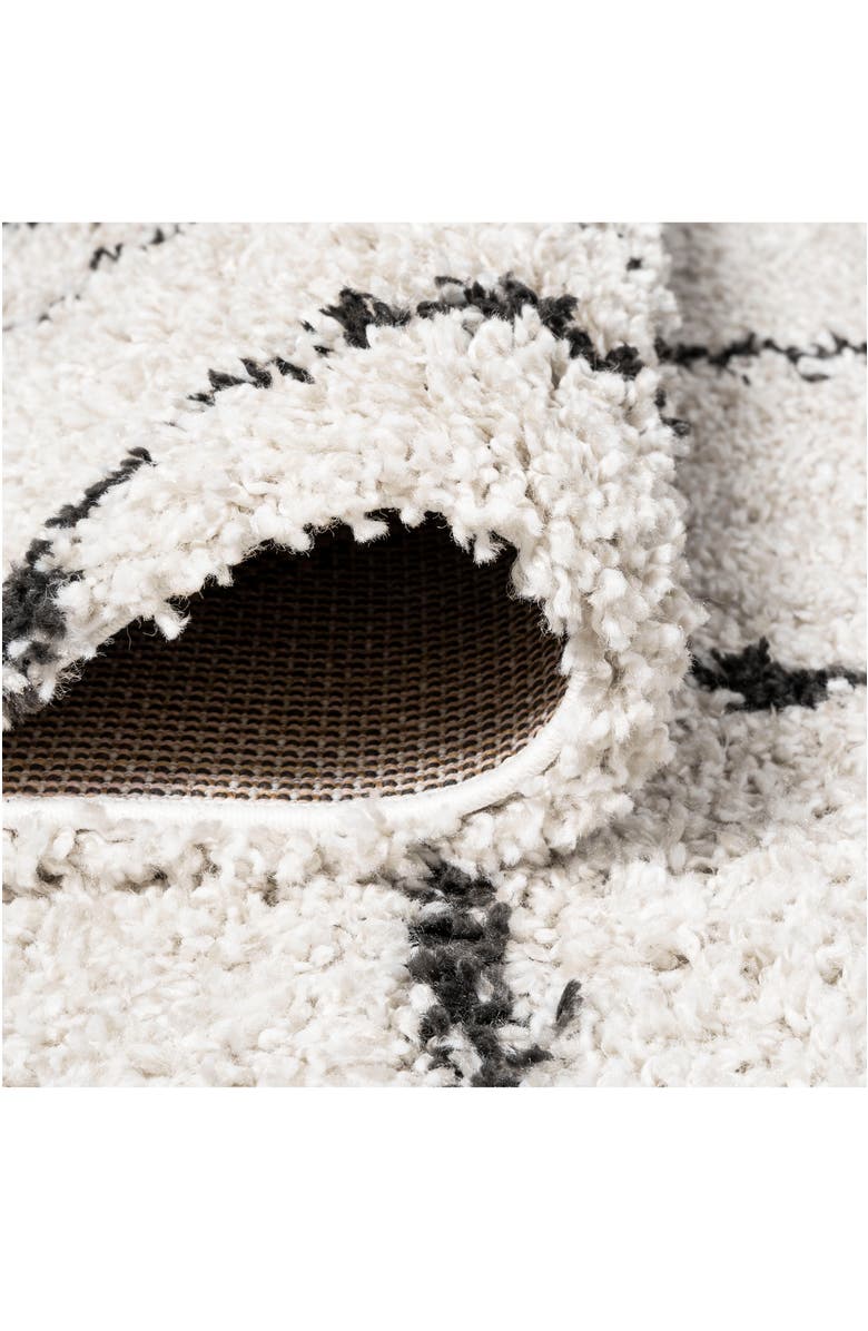 JONATHAN Y Alcudia Geometric Shag Area Rug, Alternate, color, Beige/Dark Gray