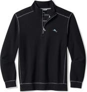 Tommy Bahama Montego Bay Textured Cotton 
Lyocell Half Zip Pullover