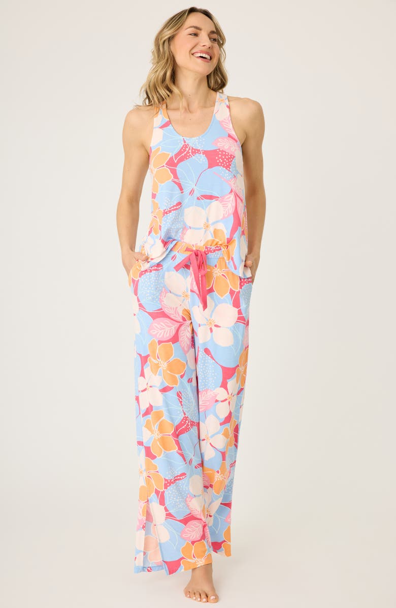 PJ Salvage Tropical Dreams Pajama Pants, Alternate, color, Blue Multi
