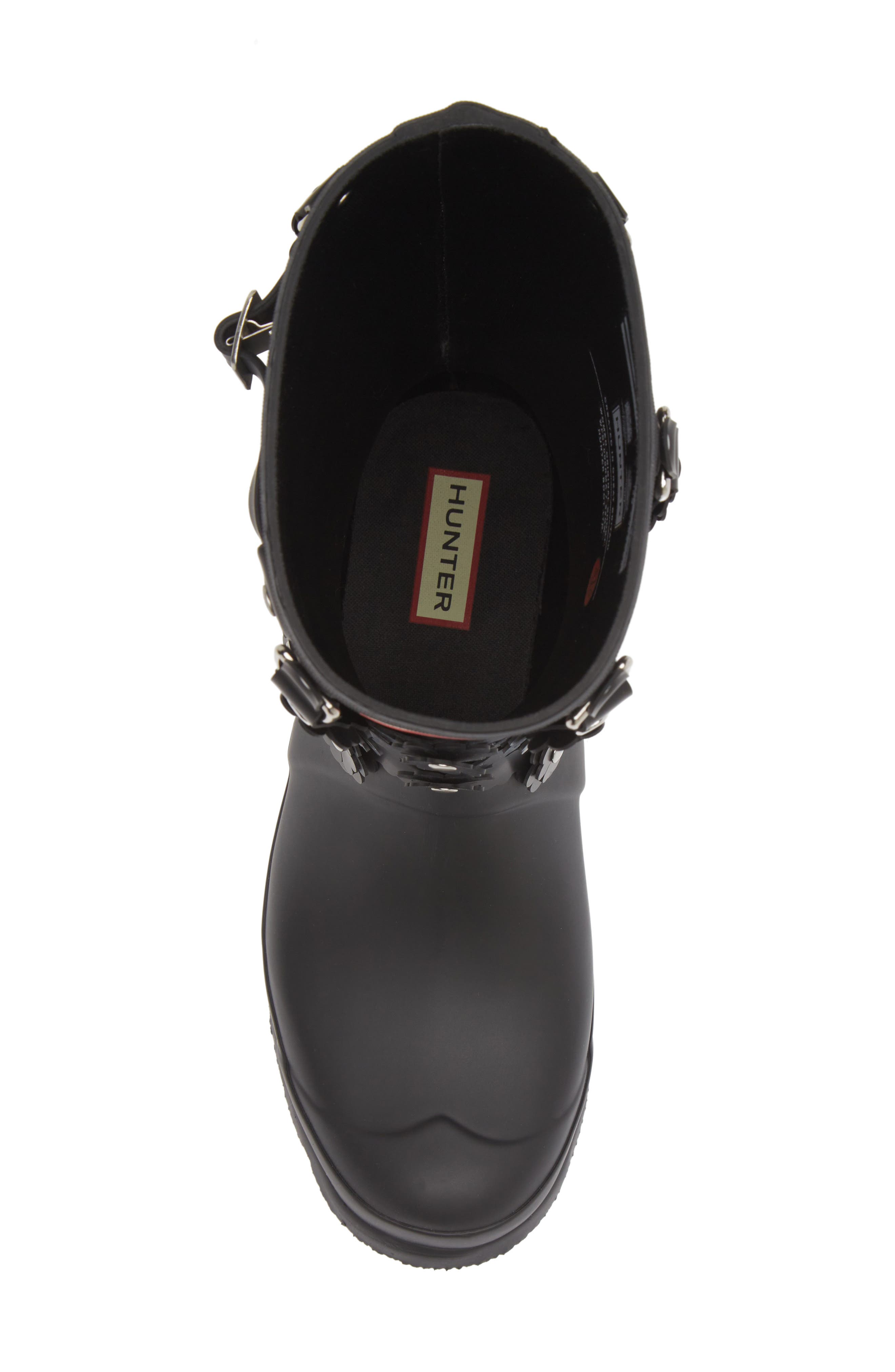 Noir Kei Ninomiya x Hunter Chain Embellished Rubber Calf Rain Boot, Alternate, color, 