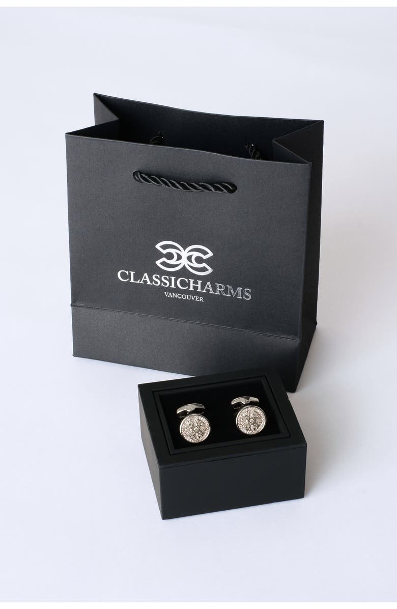 Classicharms Constantine Regal Round Cufflinks, Alternate, color, Silver
