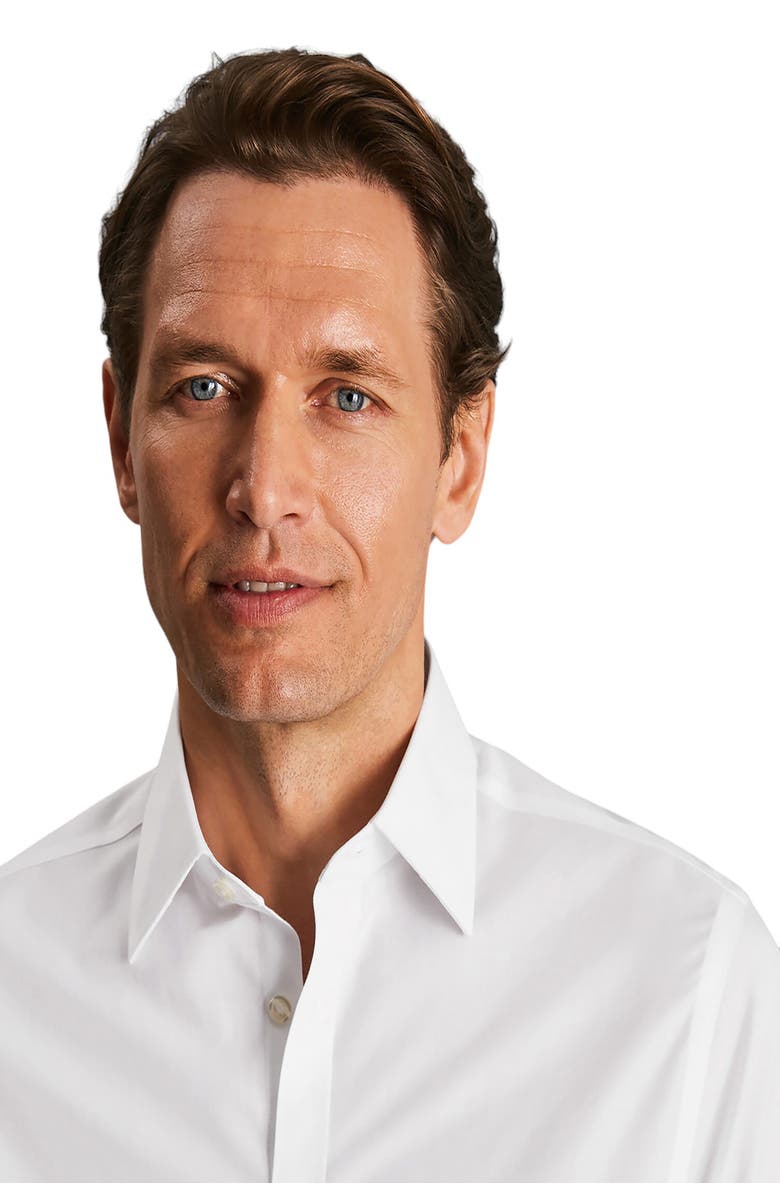Charles Tyrwhitt Non-Iron Poplin Shirt, Alternate, color, White