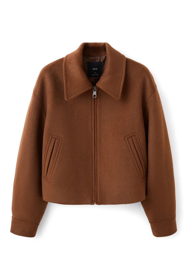 Zip Front Jacket, Alternate, color, MEDIUM BROWN