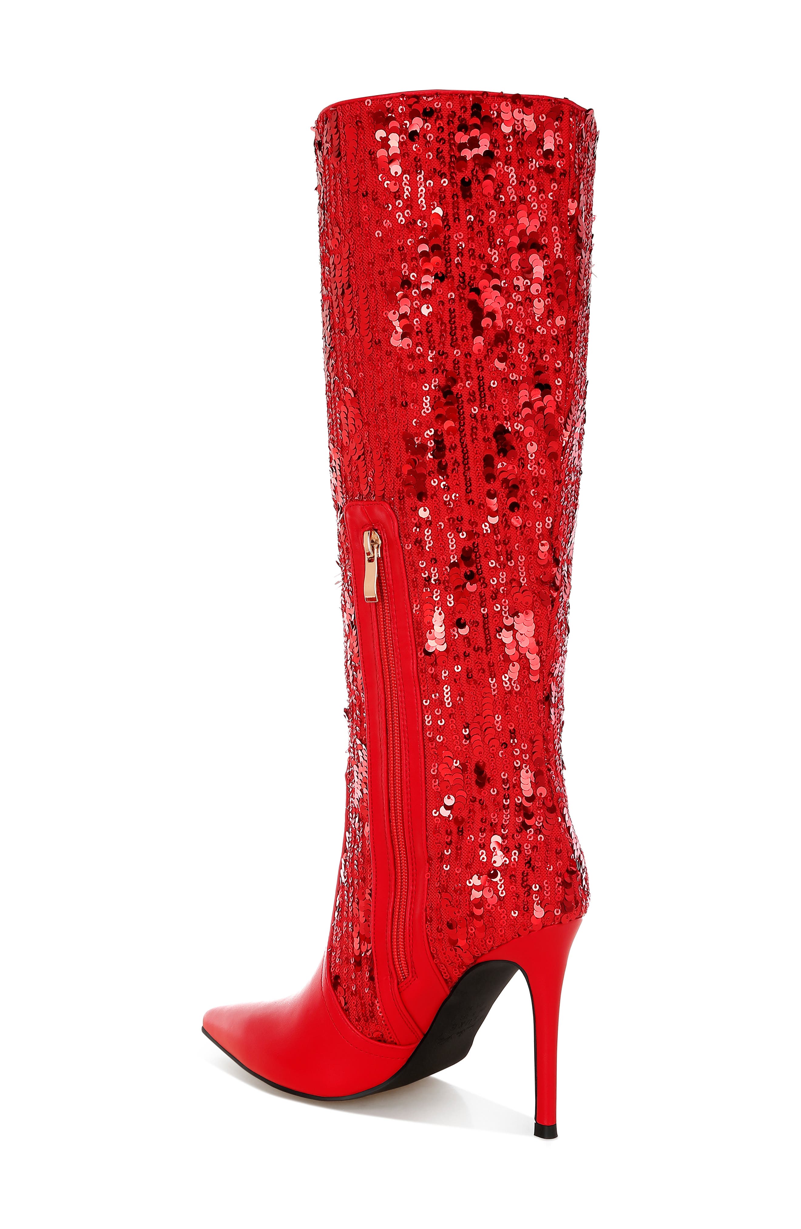LONDON RAG Sitrah Sequin Boot, Alternate, color, Red