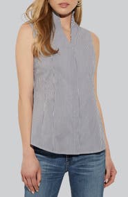 Misook Sleeveless Cotton Blend Top