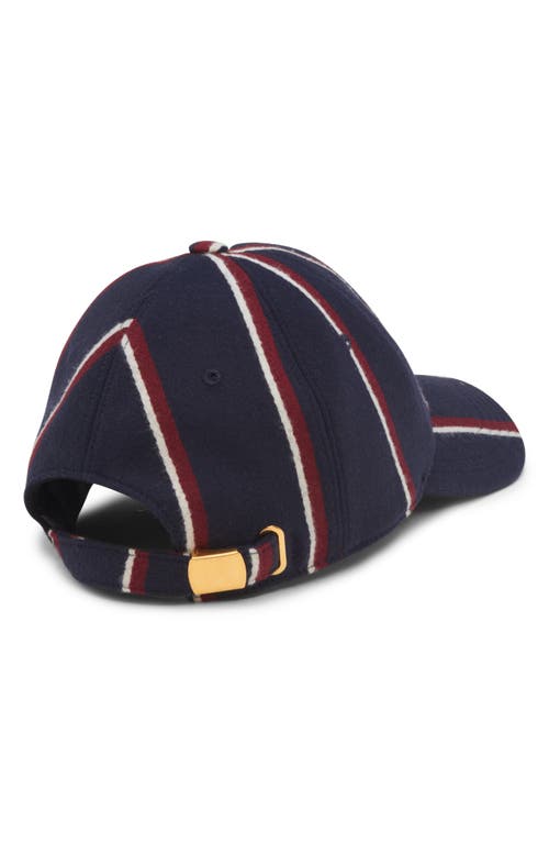 Alexander Mcqueen Mcqueen Stripe Wool Baseball Cap