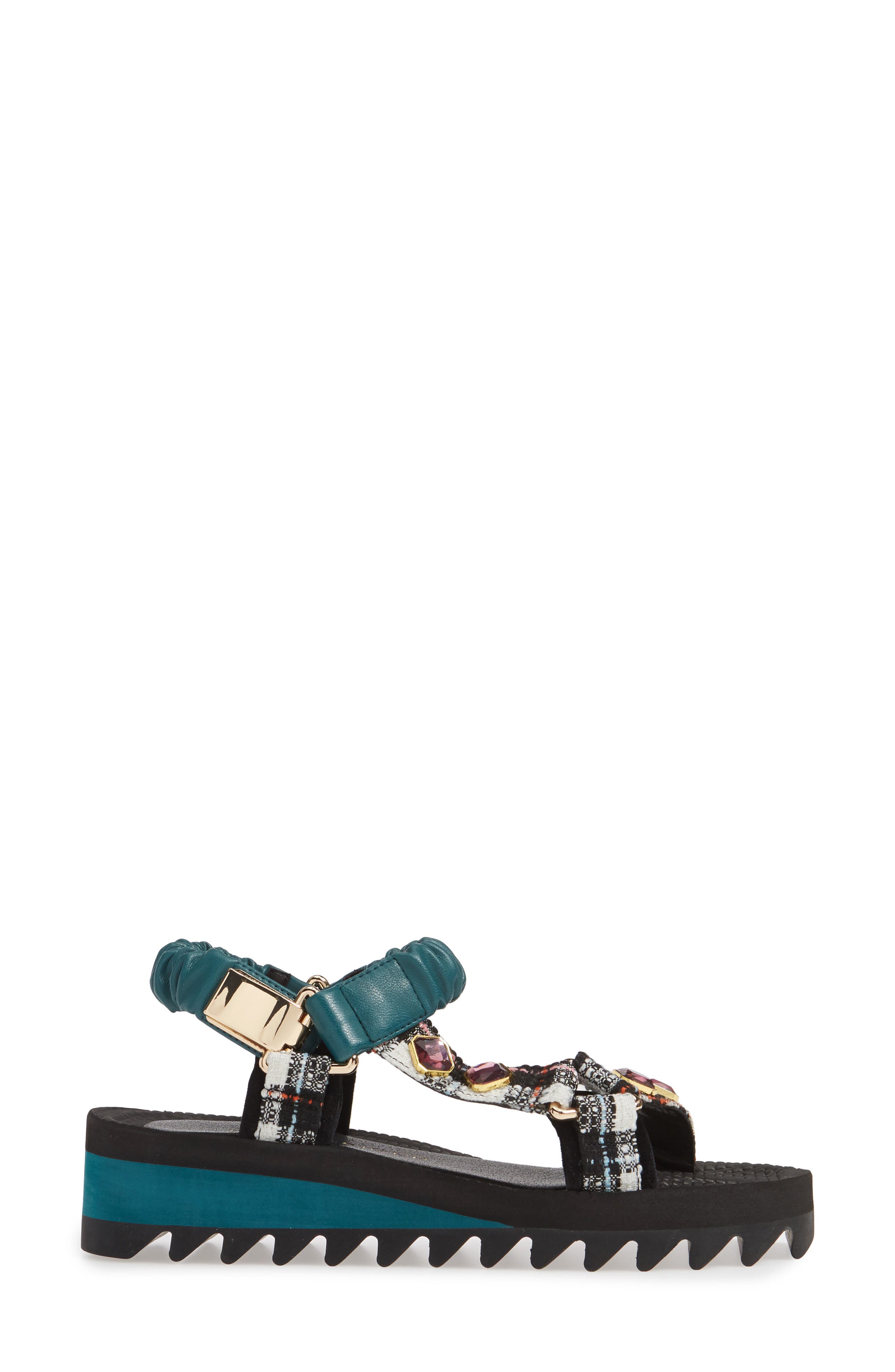 Orion Platform Sandal, Alternate, color, MULTI/ OTHER FABRIC