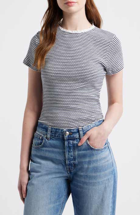 Textured Knit Crewneck Top