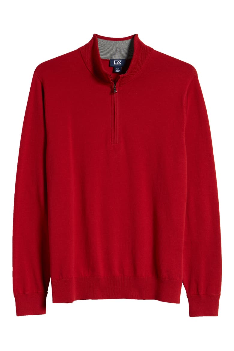 Lakemont Half Zip Sweater, Alternate, color, CARDINAL RED