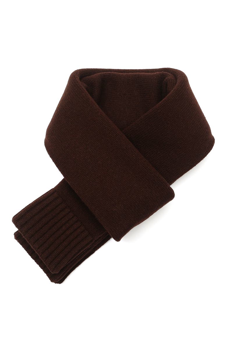 Embossed Logo Merino Wool Blend Scarf, Alternate, color, MAPLE