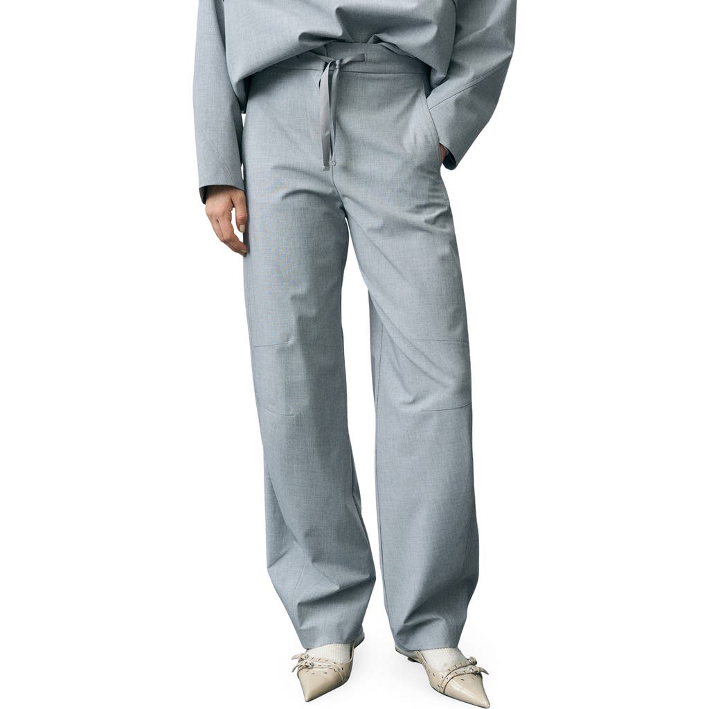 MANGO MANGO BARILE BARREL LEG DRAWSTRING PANTS