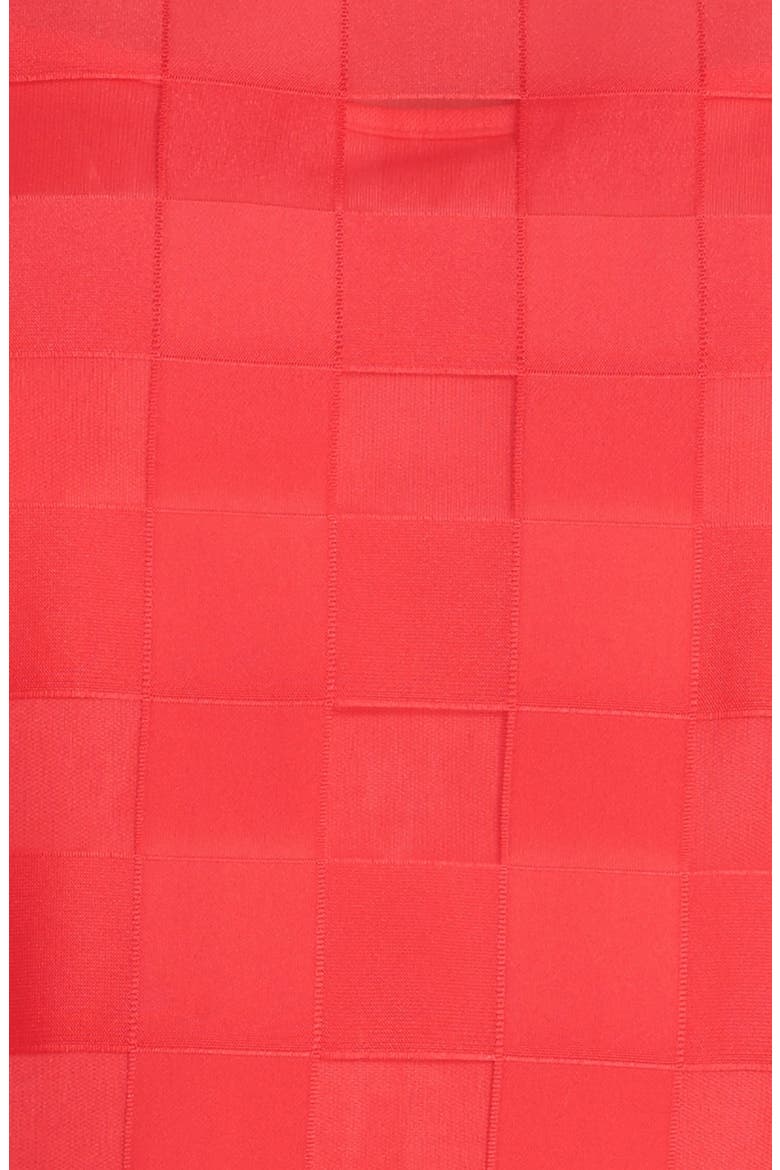 Windowpane Check Fit & Flare Dress, Alternate, color, CORAL