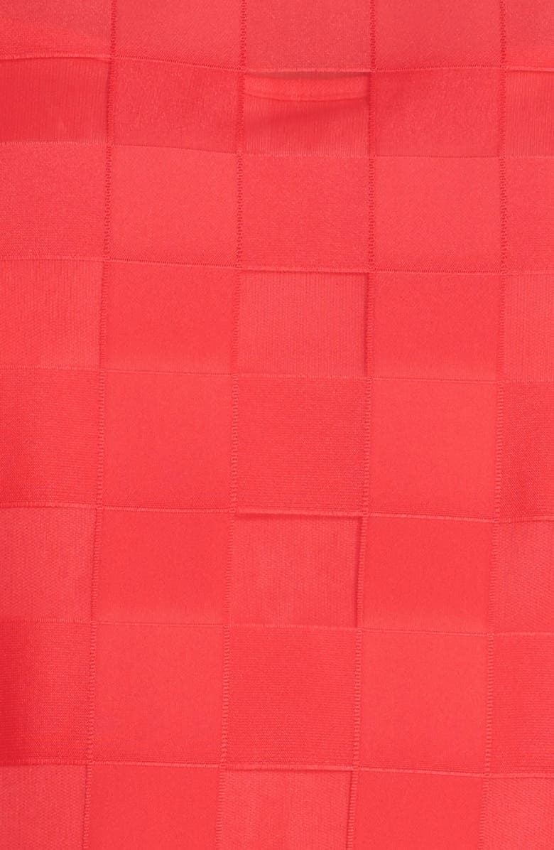 Ellen Tracy Windowpane Check Fit & Flare Dress, Alternate, color, Coral