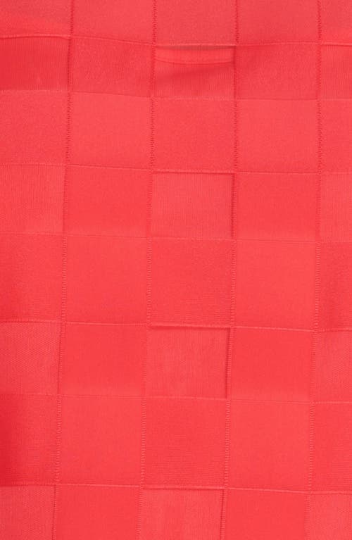 Ellen Tracy Windowpane Check Fit & Flare Dress In Coral