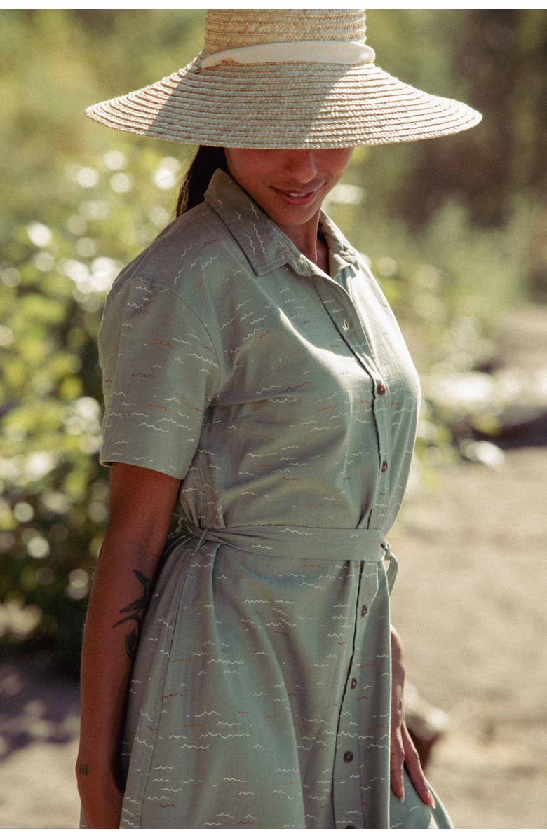 Bridge & Burn Sylvie Dress, Alternate, color, Teal Tide Waves