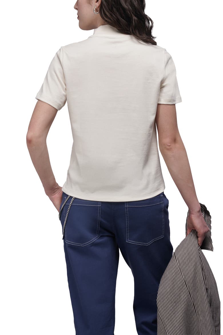 The Everyday Mock Neck Tee, Alternate, color, WHITE