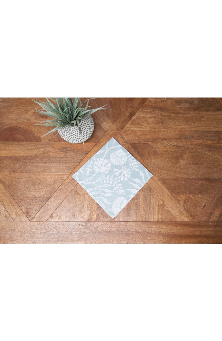 C&F Home Seafoam Reef Cotton Napkins, Set of 6 - Nautical Coral & Seaweed, Alternate, color,