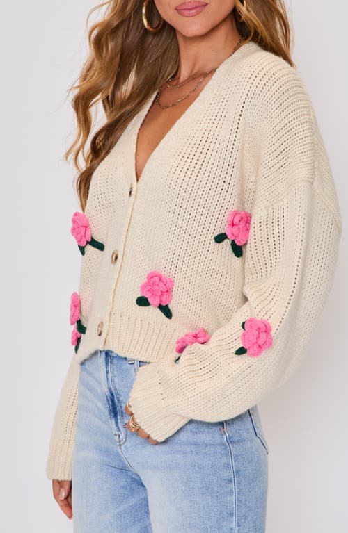 Vici Collection Garden Stroll 3d Floral Cardigan In Multi