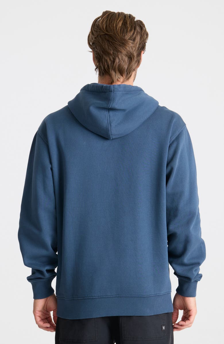 Roark Safe Camp Embroidery Oversize Cotton Fleece Hoodie, Alternate, color, Navy