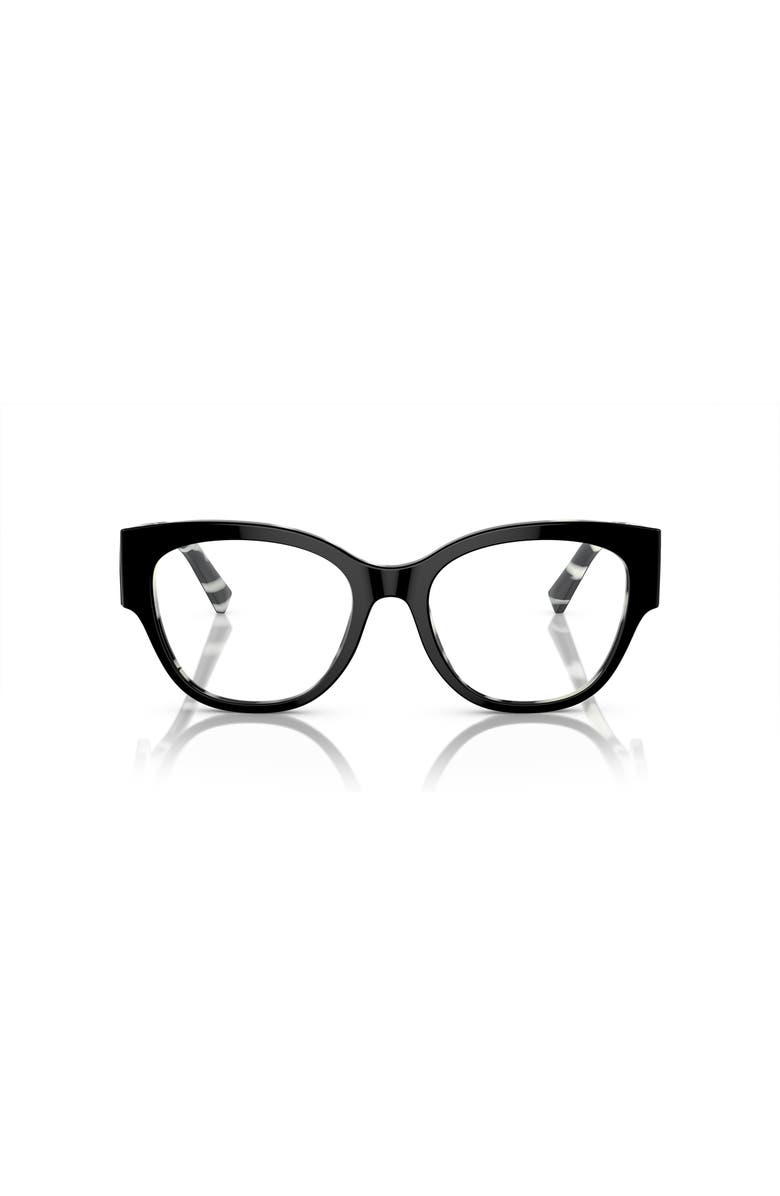 Dolce&Gabbana 51mm Butterfly optical glasses, Alternate, color, Black