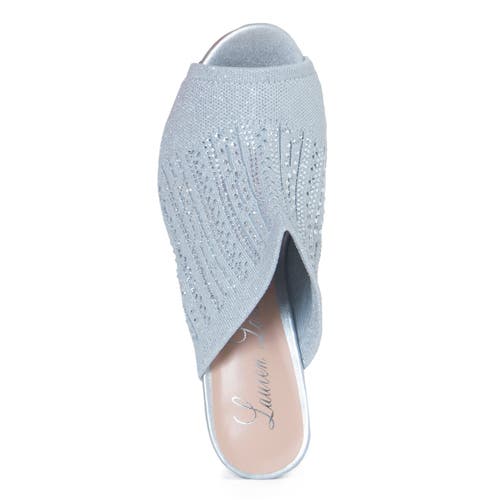 Lauren Lorraine Martha Wedge Sandal In Silver