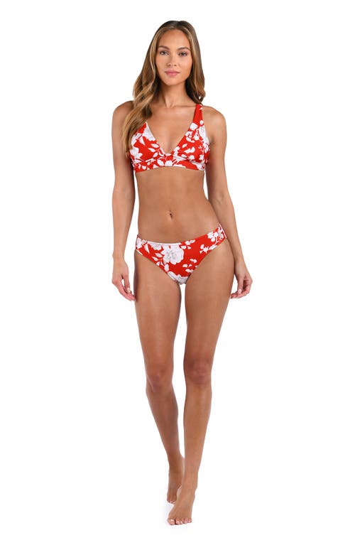 L Agence L'agence Lexie Ikebana Bikini Top In Rouge