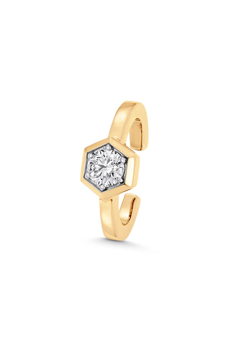 Honeycomb Single Ear Cuff, Main, color, YELLOW GOLD