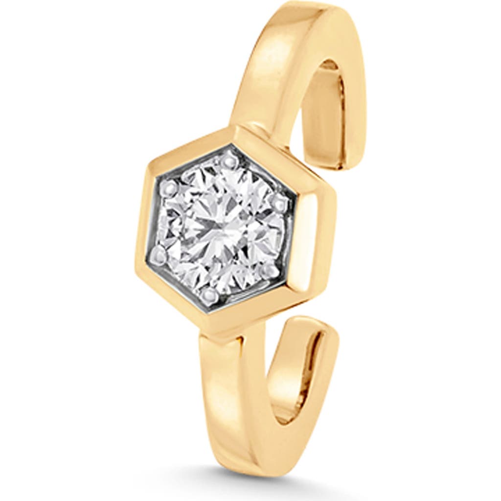 Sara Weinstock Honeycomb Single Ear Cuff In Yellow Gold