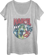 Marvel Women's Marvel Women Group Circle Shot Graphic T-Shirt