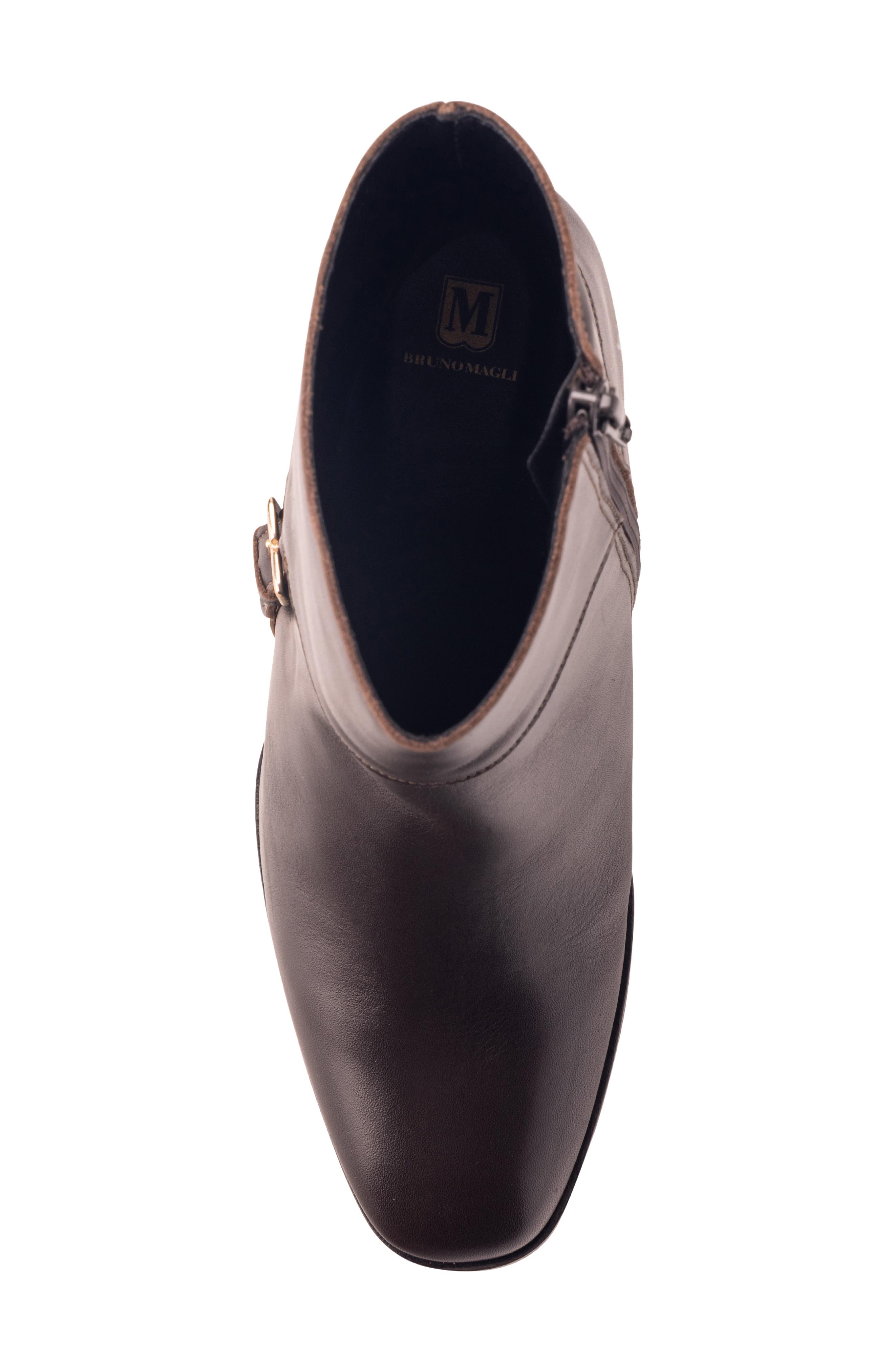 Venetia Leather Bootie, Alternate, color, DARK BROWN LEATHER
