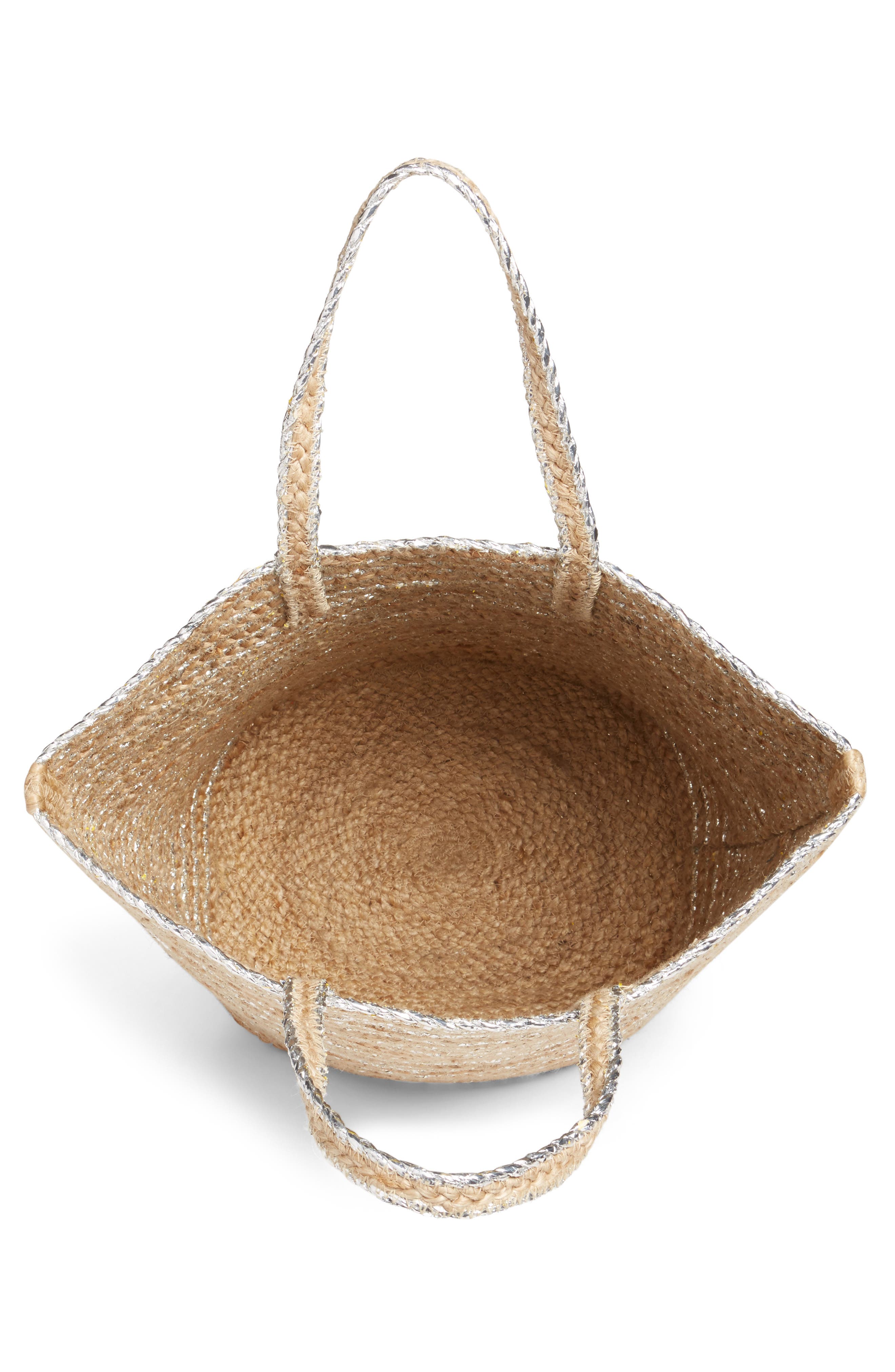 Shiraleah Veronica Metallic Woven Tote, Alternate, color, 