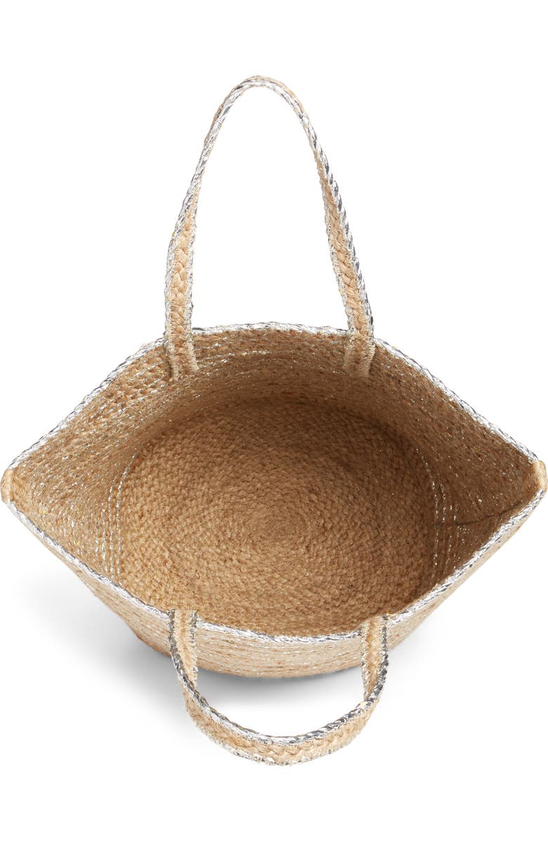 Shiraleah Veronica Metallic Woven Tote, Alternate, color,