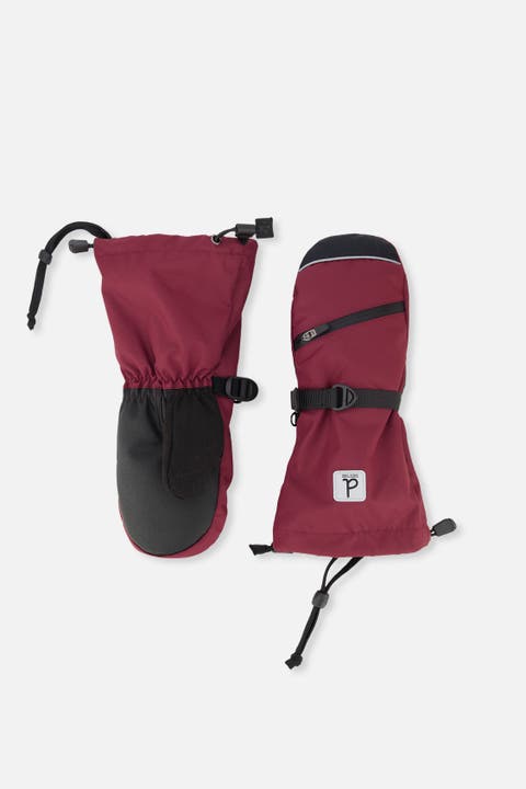 Boy Teknik Waterproof Zipper Pocket Winter Mittens