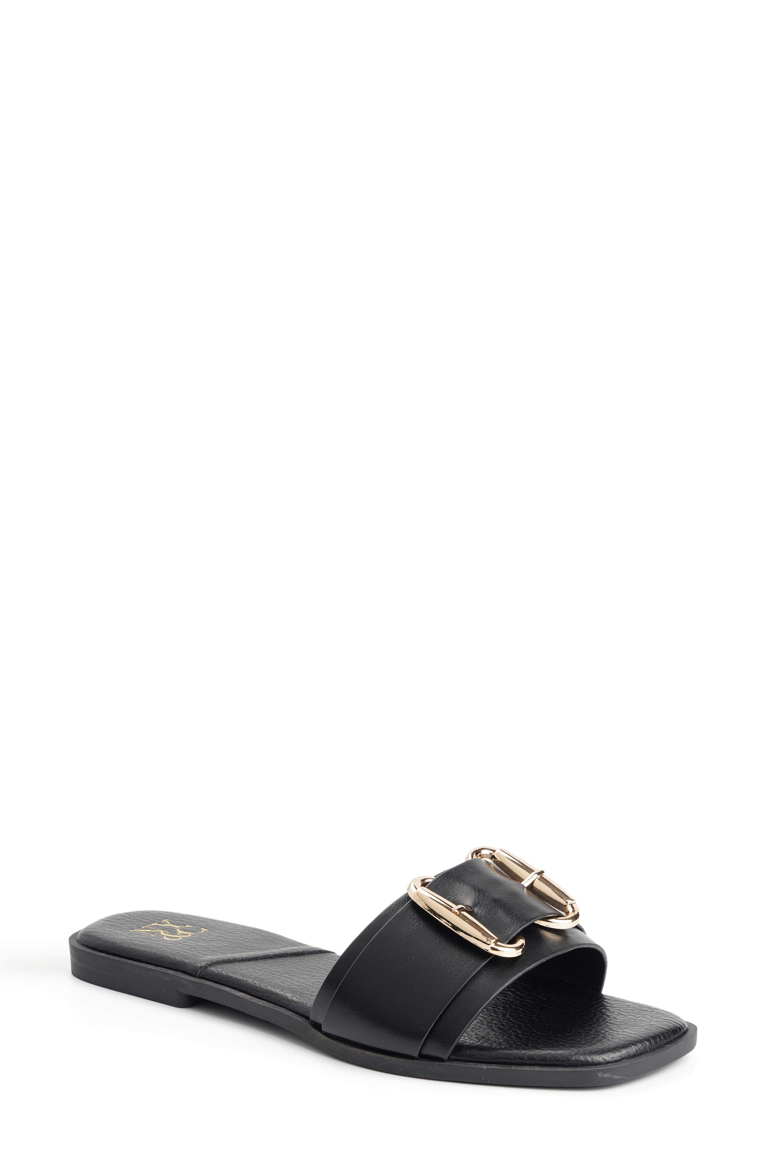 NEW YORK AND COMPANY Wenda Buckle Slide Sandal