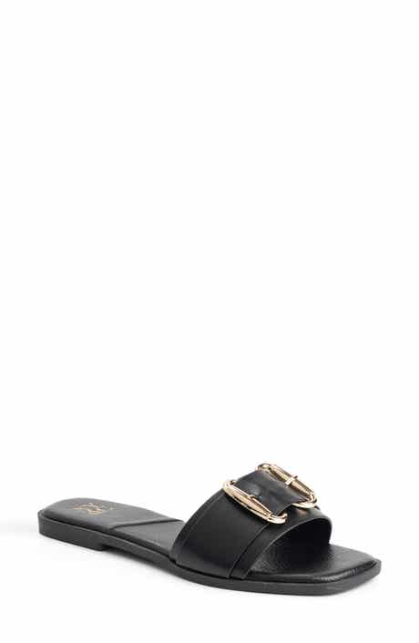 NEW YORK AND COMPANY Wenda Buckle Slide Sandal