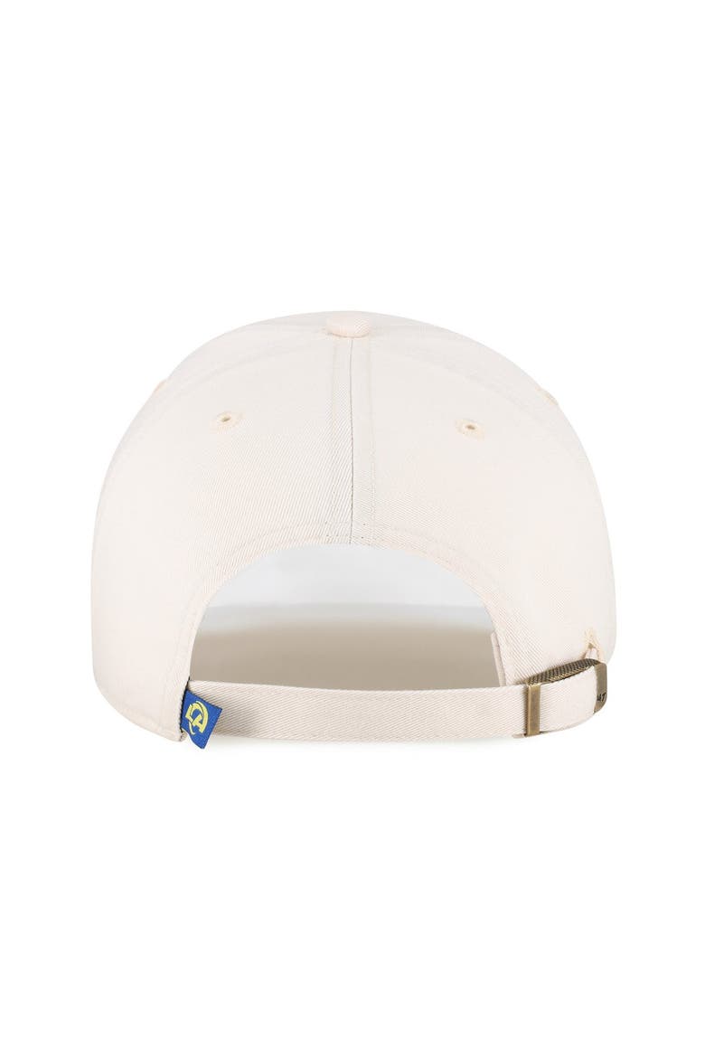 Men's '47  Natural Los Angeles Rams Clean Up Adjustable Hat, Alternate, color, Natural