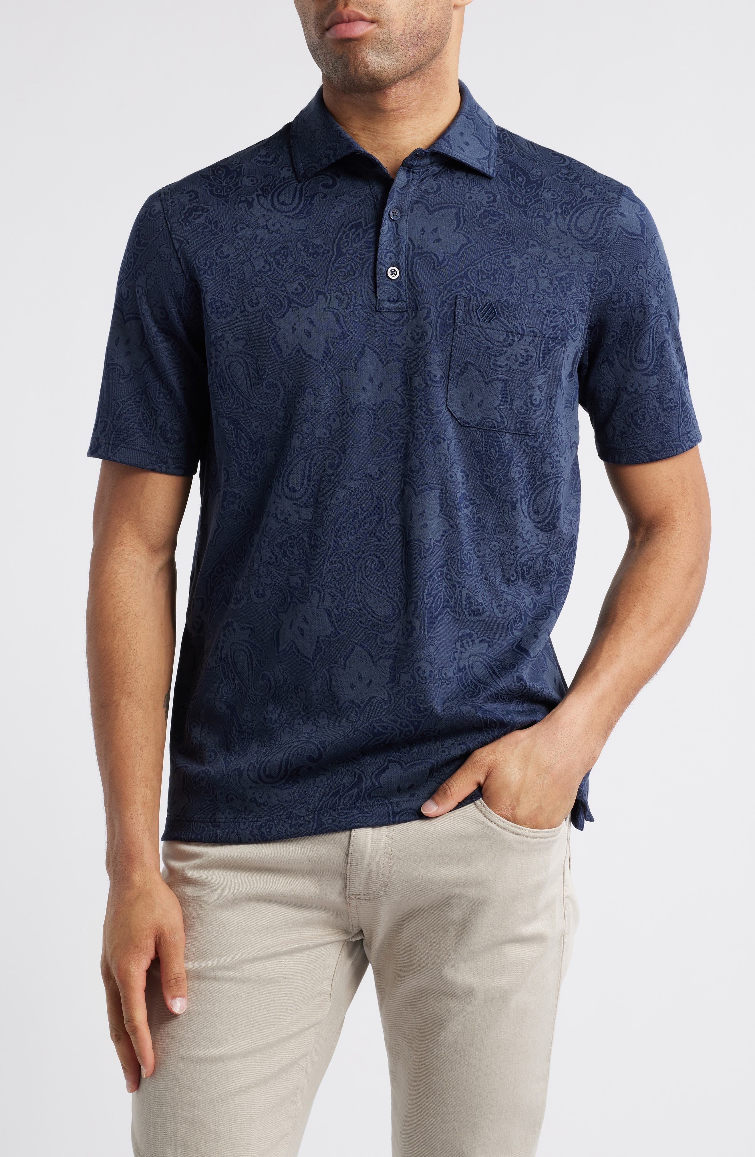 Paisley Jacquard Polo - image 3