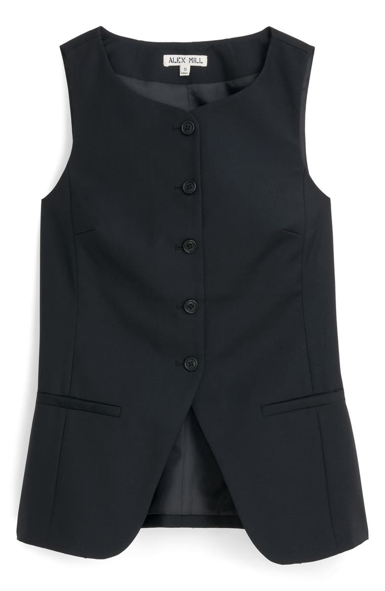 Alex Mill Anna Long Cutaway Vest, Alternate, color, 