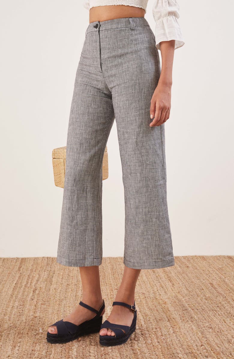 Reformation Tahiti Linen Pants, Alternate, color, 