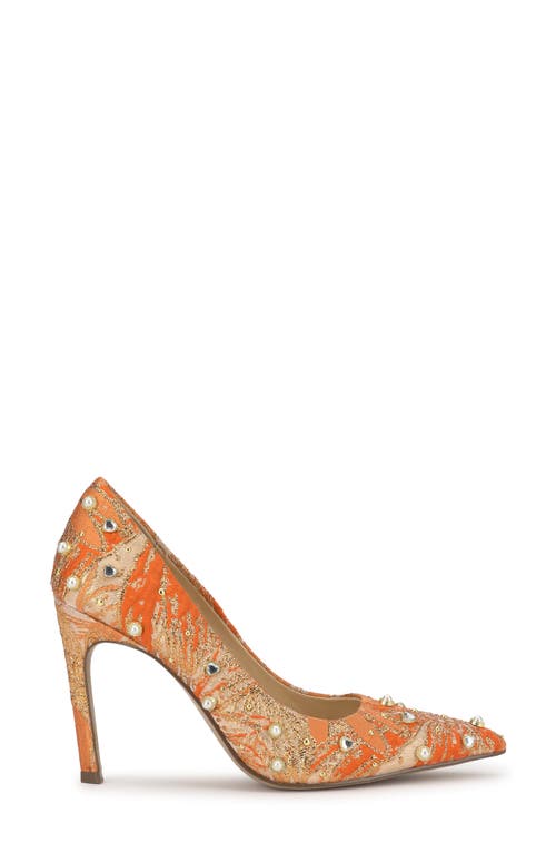 Jessica Simpson Welica Embellished Jacquard Pump In Multi