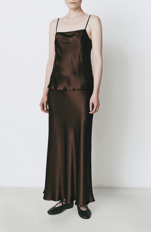 Rue Sophie Rivoli Square Neck Silk Camisole In Russet