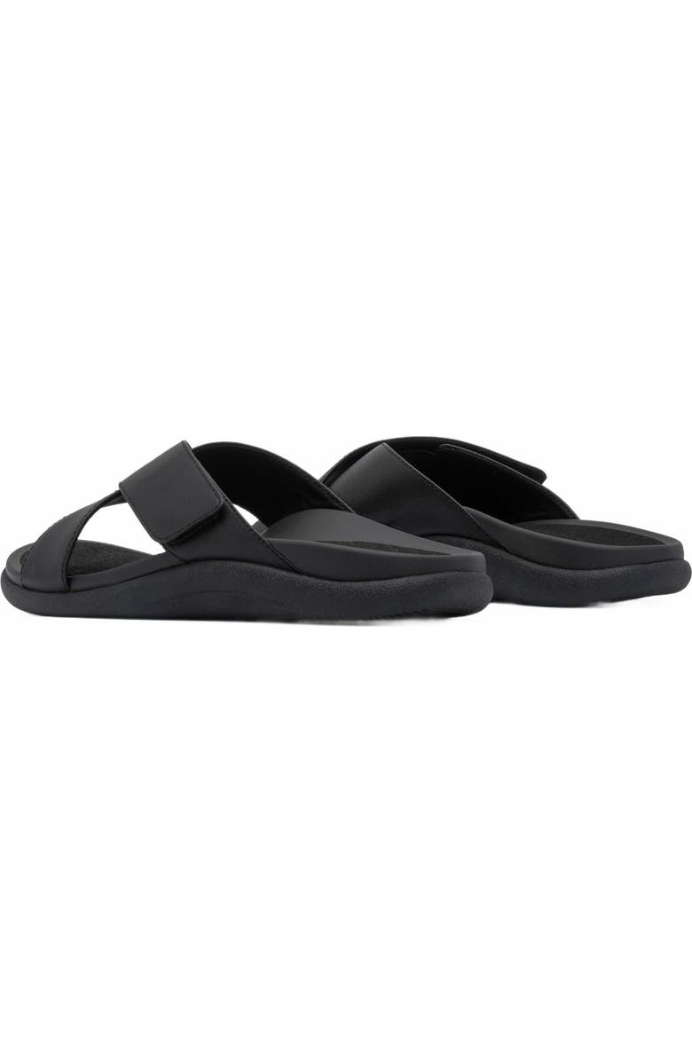 ABEO Laguna Slide, Alternate, color, Black Leather - Regular