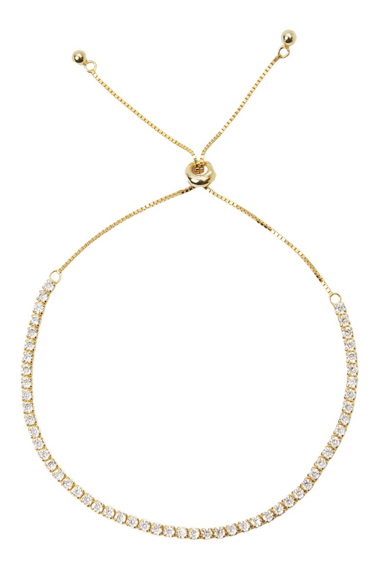 Cubic Zirconia Slider Bracelet, Alternate, color, GOLD