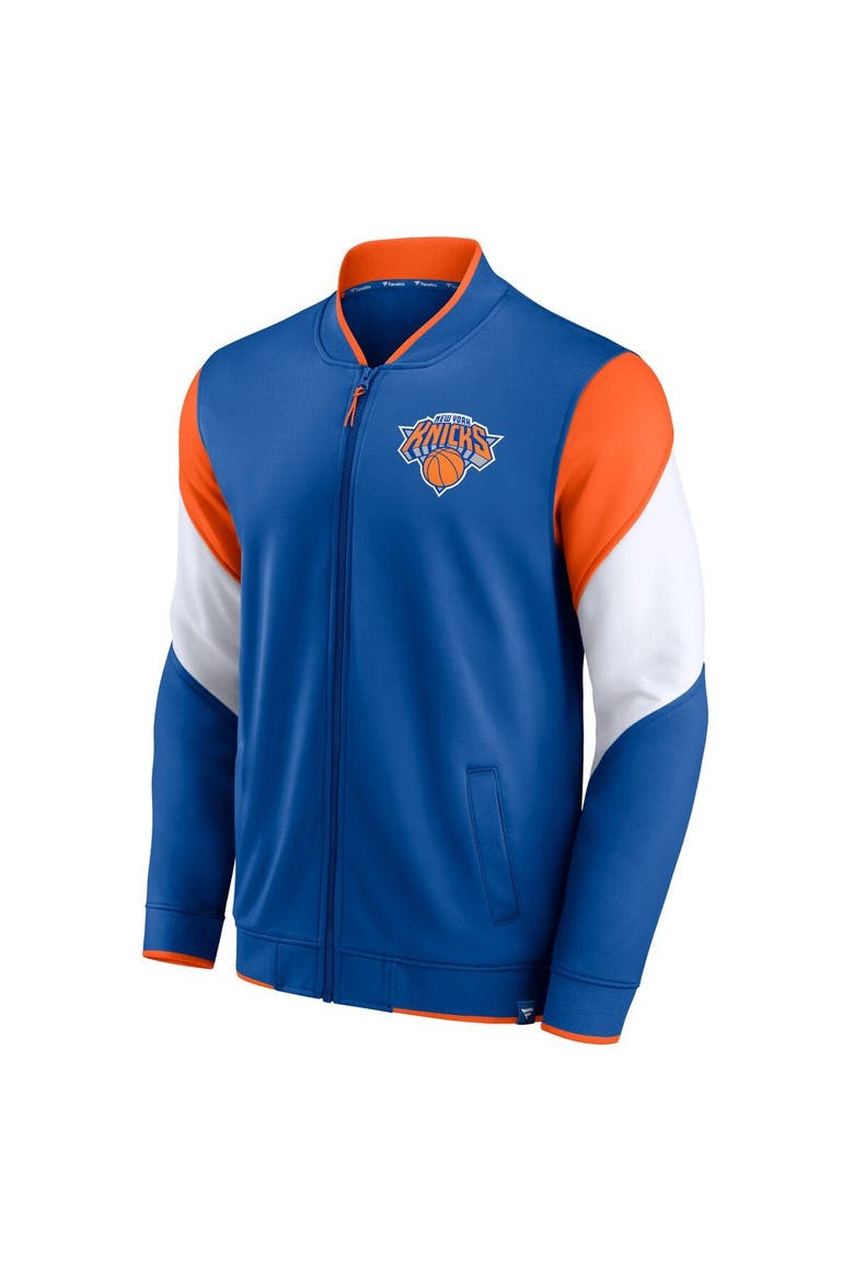 Men's Fanatics Branded Blue/Orange New York Knicks League Best Performance Full-Zip Jacket, Alternate, color, Blue