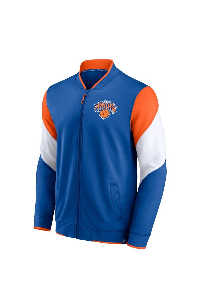 FANATICS Men's Fanatics Branded Blue/Orange New York Knicks League Best Performance Full-Zip Jacket, Alternate, color, 