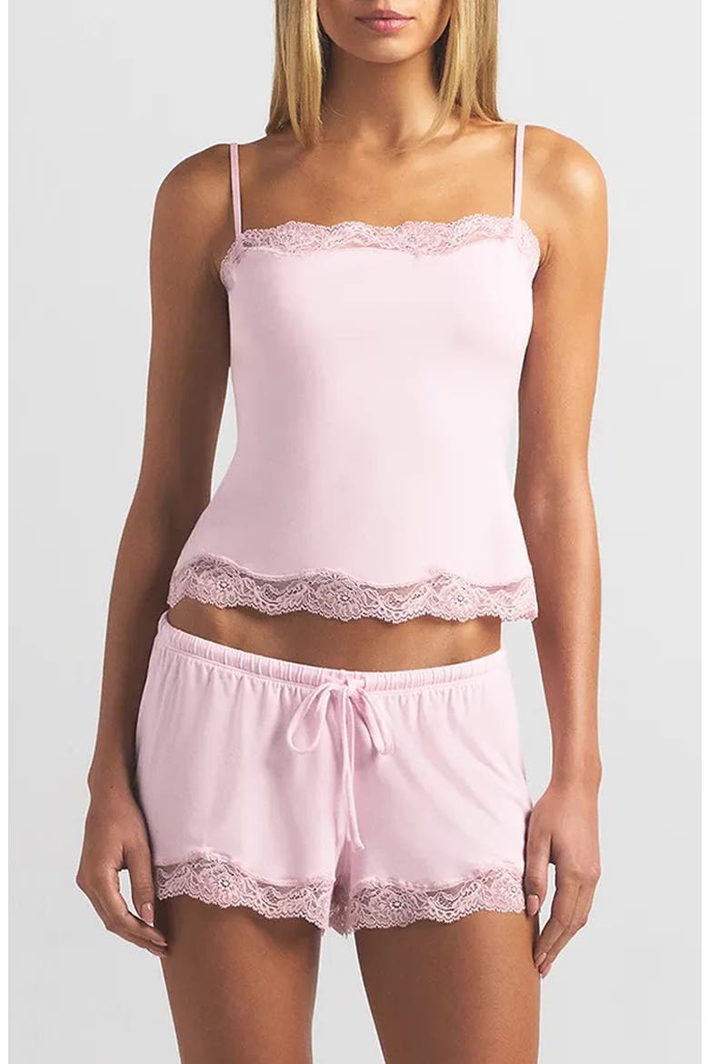 Lace Trim Pajamas, Main, color, BLOOM
