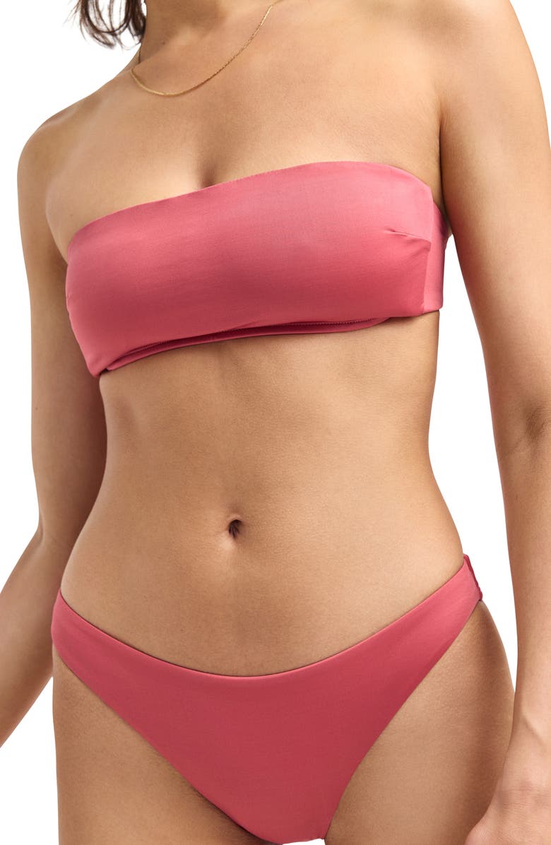 Vitamin A<sup>®</sup> Nala Bandeau Bikini Top, Alternate, color, Wild Rose Ecolinen